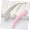 Holibanna 6pcs Eyebrow Shavers Portable Facial Razors for Women Stainless Steel Trimmers with Nonslip Grip Compact Lightweight Design for Precise Eyebrow Hair Removal and Travel Use in White view 2