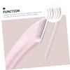 Holibanna 6pcs Eyebrow Shavers Portable Facial Razors for Women Stainless Steel Trimmers with Nonslip Grip Compact Lightweight Design for Precise Eyebrow Hair Removal and Travel Use in White view 3
