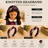 1" Knotted Headband in School Uniform Plaid-Padded headband-Knot at Top-Uniform Headband (Plaid 72) view 2
