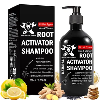 200ml Spartan Repair Shampoo Root Activator Shampoo for Men: Hair Growth Shampoo for Hair Loss and Thinning Hair, For Anti-Hair Loss, Natural Regrowth Formula for Men and Women
