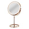 10X Lighted Makeup Mirror, 360 Rotation, 3 LED Light Setting, Rechargeable Double Sidede Magnifying Vanity Mirror, Adjustable Brightness Cosmetic Light up Mirror (Rose Gold, 8inch) view 1