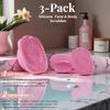 ARIOSOX 2 PCS Face Scrubber, Soft Silicone Face Exfoliator with Suction Cup for Man and Women Deep Skin Clean (Body Scrubber + Face Scrubber Pink) view 2