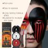 Face and Body Paint,Black White Red Face Body Paint with Brushes - Long Lasting Pigments Halloween Makeup Set for Stage Performance Themed Party Women Men view 3
