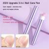 2025 Upgrade 3-in-1 Nail Care Pen,Cuticle Pusher Nails Oil Pen With Ceramic Tip for Hangnails,dry and damaged nails, Moisturize Strengthen Brighten Nails Care view 2