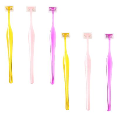 hhfvvda 6 PCS Mini Eyebrow Razor Set - Facial Hair Remover with Protective Covers for Lip,Small Face Razors for Peach Fuzz and Fine Hair, Multipurpose Exfoliating Dermaplaning Tools for Women and Men