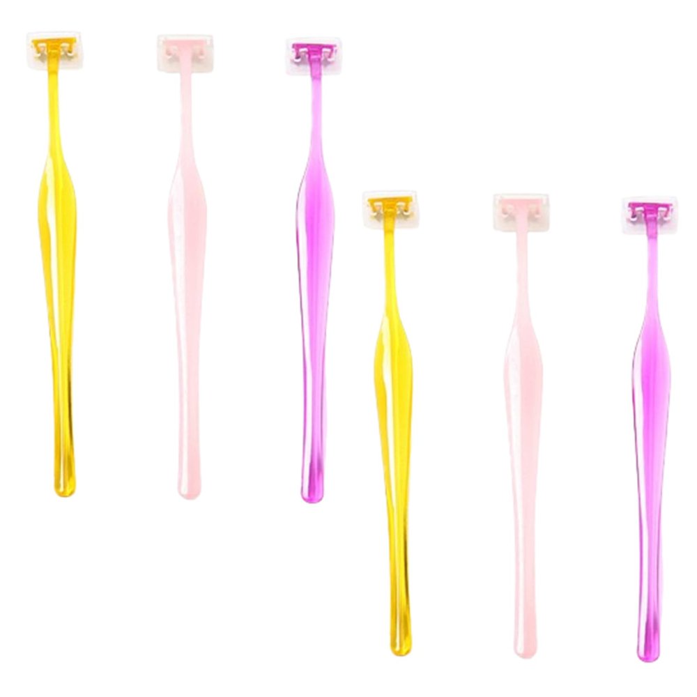 hhfvvda 6 PCS Mini Eyebrow Razor Set - Facial Hair Remover with Protective Covers for Lip,Small Face Razors for Peach Fuzz and Fine Hair, Multipurpose Exfoliating Dermaplaning Tools for Women and Men