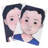 NOLITOY Reusable Face Paint Practice Board with Human Face Prints Lightweight Plastic Makeup Training Templates for Boys Portable Safe Rounded Corners view 1