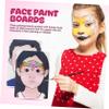 NOLITOY Reusable Face Paint Practice Board with Human Face Prints Lightweight Plastic Makeup Training Templates for Boys Portable Safe Rounded Corners view 3