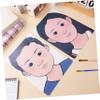 NOLITOY Reusable Face Paint Practice Board with Human Face Prints Lightweight Plastic Makeup Training Templates for Boys Portable Safe Rounded Corners view 4