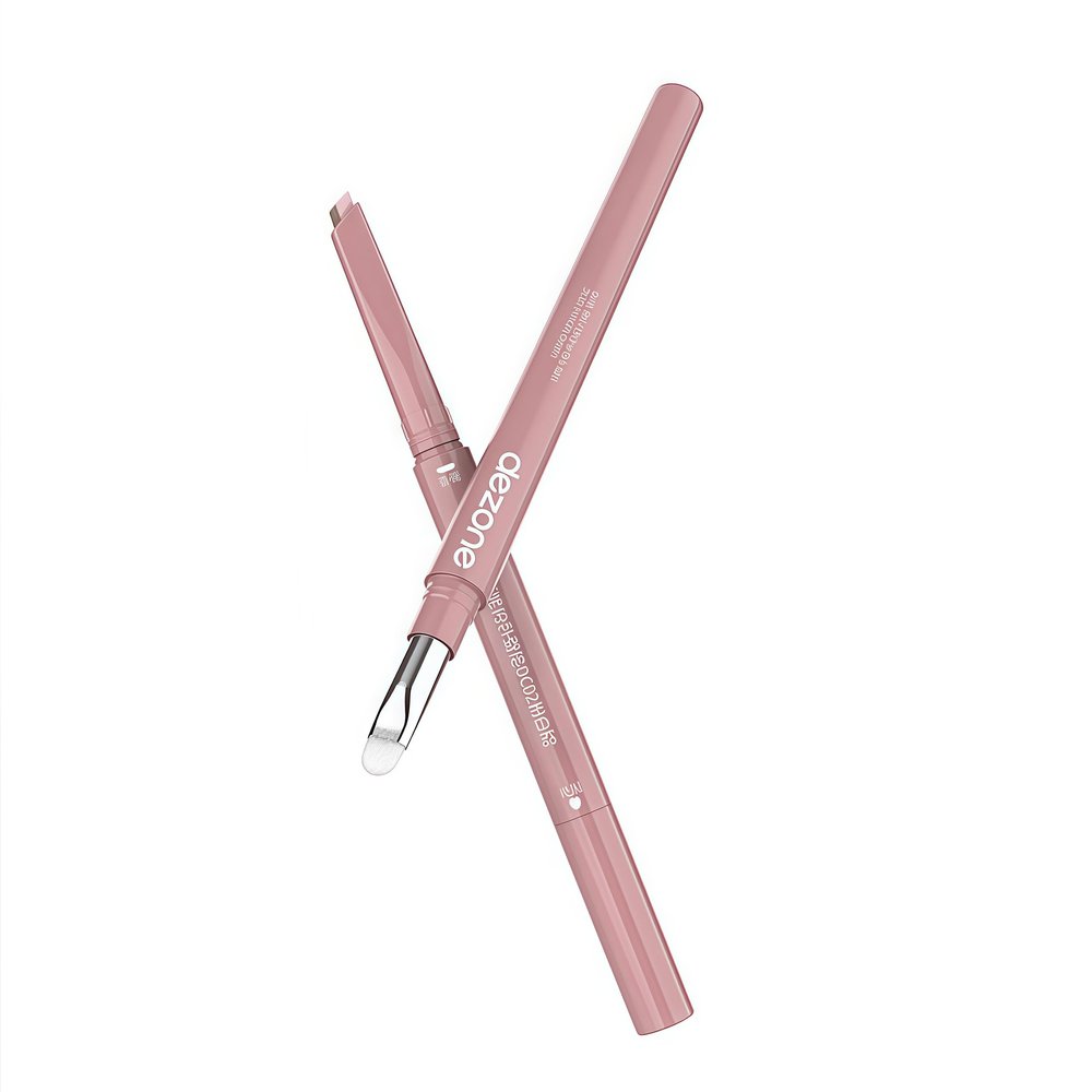 MsCalido Double Head Eyebrow Pencil, 3D Eyeshadow Pencil, Dual-Ended with Highlighter, Long-Lasting Waterproof Makeup Tool (DC01)