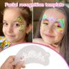 50pcs Face Paint Stencils with Different Patterns, Reusable Face Painting Stencils for Events,Makeup - Washable Body Art Templates ,Ideal for Halloween, Birthday ,Festivals view 4