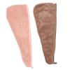 ABOOFAN 2pcs Microfiber Hair Drying Caps Thick Absorbent Fast Dry Hair Towels Soft Breathable Turban for Shower Spa Travel Home Use with Pink and Colors view 1