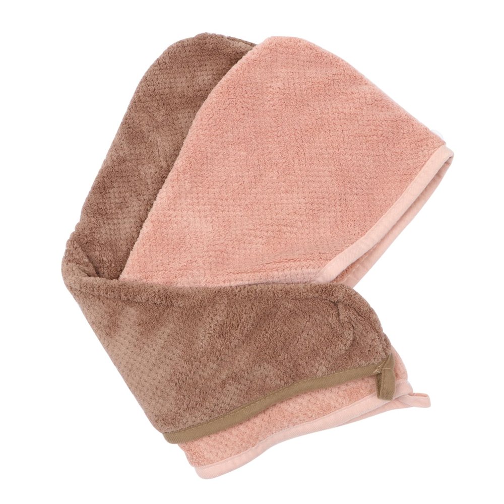 ABOOFAN 2pcs Microfiber Hair Drying Cap Thick Coral Fleece Fast Absorbent Hair Wrap Towels for Travel Soft Gentle Care