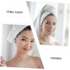 ABOOFAN 2pcs Microfiber Hair Drying Cap Thick Coral Fleece Fast Absorbent Hair Wrap Towels for Travel Soft Gentle Care view 3