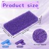 IANFAN 200 Pcs Disposable Foot Pumice Stone Bulk, Foot Scrubber Pumice Pads for Dead Skin Foot Callus Remover Bath Spa, 3.54 x 1.77 x 0.47 Inch(Purple, Blue) view 2