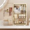 ADFLTFC Makeup Organizer, Dust Water Proof Cosmetics Storage Display Case with Drawers,Cosmetics Storage and Display Case,Countertop Cosmetic Storage Transparent Cover for Bedroom Bathroom(A) view 4