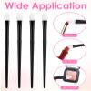 4Pcs Silicone Eyeshadow Brush, Eyeshadow Brush Lip Mask Brushes, Silicone Eye Brush for Liquid Eye Shadow Cream Applying view 2