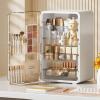 ADFLTFC Makeup Organizer, Dust Water Proof Cosmetics Storage Display Case with Drawers,Cosmetics Storage and Display Case,Countertop Cosmetic Storage Transparent Cover for Bedroom Bathroom(B) view 1