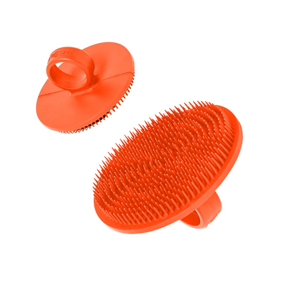 Boie USA Face Scrubber - Handheld Facial Tool - Softer Than Silicone Face Brush, Hypoallergenic, Gentle Exfoliation for Sensitive Skin. BPA- & Latex-Free, Made in The USA & Easy to Clean (Orange)