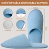 somwherr Blue Mix Disposable Slippers 8pk, Polar Fleece, Non-Slip Sole Set view 2