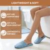 somwherr Blue Mix Disposable Slippers 8pk, Polar Fleece, Non-Slip Sole Set view 4