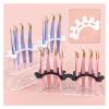Acrylic Eyelash Tweezers Holder Stand 8 Holes Tweezers Storage Rack Organizer Shelf Eyelash Extension Nail Tattoo Makeup Tools(Single Layer Black) view 3