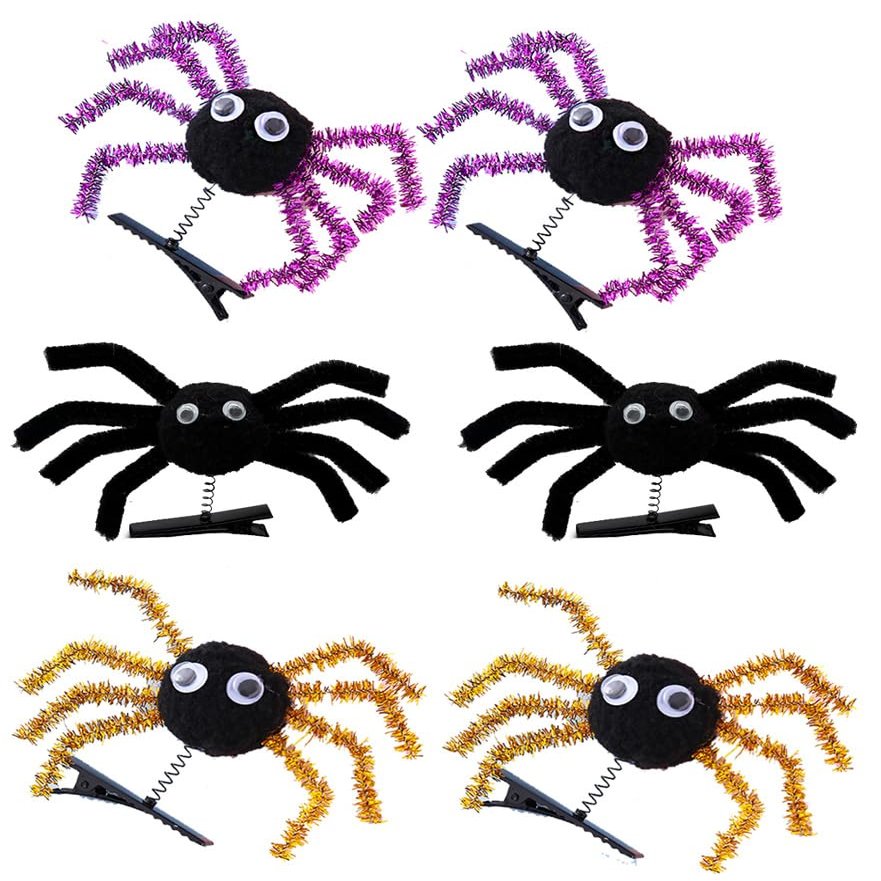YTAONS Spider Hair Clips for Women Girls, Spider Barrettes Hairpins for Easter Halloween Hair Accessories (Mix -C)