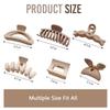 11 Piece Hair Claw Clips Set, Matte Finish Large Medium Small Sizes, Strong Metal Spring, Interlocking Design, Coffee Color view 2