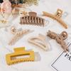 11 Piece Hair Claw Clips Set, Matte Finish Large Medium Small Sizes, Strong Metal Spring, Interlocking Design, Coffee Color view 4