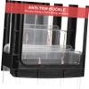 Healifty Three-Tier Plastic Makeup Storage Box with Drawer Design Black view 4