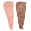 Baluue 2pcs Microfiber Hair Drying Caps Quick Absorbent Turban Towels for Fast Hair Care Travel Spa Bath Use Pink view 1