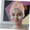Baluue 2pcs Microfiber Hair Drying Caps Quick Absorbent Turban Towels for Fast Hair Care Travel Spa Bath Use Pink view 4