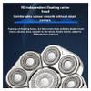 PWVFXHYF Shaver Pro, 9D Floating Head Shaver for Bald Men, 6-in-1 Detachable Head Shavers, IPX7 Waterproof Wet Dry Shaving, Intelligent LED Display, Rechargeable Cordless Razor(Set a) view 2