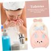 ABOOFAN 2PCS Cartoon Coral Hair Drying Caps for Women Water Absorbent Fast Drying Shower Towels with Lovely Bowknot and Ears Soft Microfiber Hair Wraps for Bath and Gym White Pink view 4