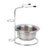 TengXiCLP Stainless Steel Shaving Stand Bowl Set with Metal Shaving Brush Holder and Thick Foaming Bowl, Rustproof and Practical for a Complete Shaving Experience view 2