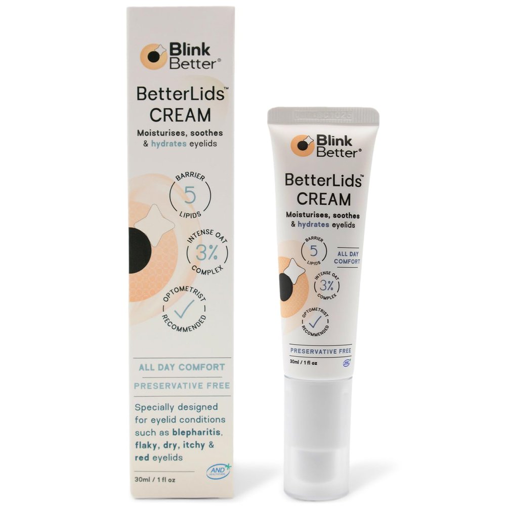 BlinkBetter Restore Eyelid Cream  3% Oat Extract & Ceramide Complex  Soothing Hydration & Barrier Support for Dry, Itchy, Red, Sensitive, or Flaky Skin Around the Eyes  All-Day Use  1oz
