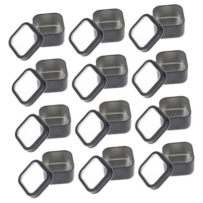 Didiseaon 15pcs 4 Oz Metal Tin Containers with Window Lids Xmas