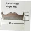 Healifty 2pcs Men Beard Comb Stainless Steel Hair Styling Tool for Goatee Neckline Cheekline Rustproof Barber Accessories Silver Black view 2