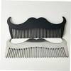 Healifty 2pcs Men Beard Comb Stainless Steel Hair Styling Tool for Goatee Neckline Cheekline Rustproof Barber Accessories Silver Black view 3