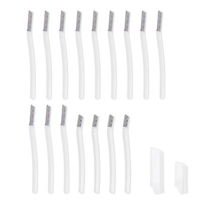 16pcs Dermaplane Razor for Women Face, Gentle Facial Hair Remover Eyebrow Eye Brow Shaver with Precision Microblades Scalpel Blade for Dermaplaning Peach Fuzz & Skin Exfoliation Tool (Transparent)