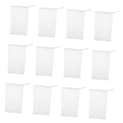 Beaupretty 12pcs Soap Foaming Nets for Face Cleanser Easy to Use Soap Net Holders with Pocket Design Create Rich Bubbles for Bath and Shower Exfoliating and Skin Cleansing Tool