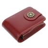 GALPADA Lipstick Case Brown with Built-In Mirror, Portable PU Leather view 1
