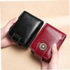 GALPADA Lipstick Case Brown with Built-In Mirror, Portable PU Leather view 2