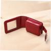 GALPADA Lipstick Case Brown with Built-In Mirror, Portable PU Leather view 3