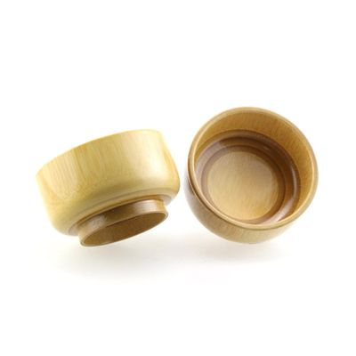 Baluue Shaving Soap Bowl Cup Khaki Large Deep Sturdy Bamboo Men's