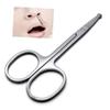 Baluue Stainless Steel Rounded Tip Nose Hair Scissors Safe Eyebrow Trimmer for Men and Women Rust Resistant Precision Grooming Tool for Beard Mustache and Facial Hair Cutting view 1