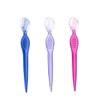 Baluue 3Pcs Stainless Steel Eyebrow Razors Portable Beauty Makeup Tools with Non Slip Grip for Women and Precise Trimming Eyebrow Compact Travel Friendly Design in Red view 1