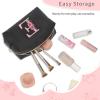 Initial Makeup Bag for Women, Travel Makeup Bag Small Cosmetic Bag, Birthday Gifts for Girls and Women, Teen Girls Gifts Trendy Stuff, Personalized Gifts for Grandkids Teacher Friends Bride Bridesmaid view 2