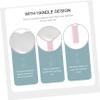 Healifty 3Pcs Pink Heart Shaped Handheld Makeup Mirrors Portable Cosmetic for Women Travel Compact High Definition Surface Design view 2