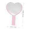Healifty 3Pcs Pink Heart Shaped Handheld Makeup Mirrors Portable Cosmetic for Women Travel Compact High Definition Surface Design view 4